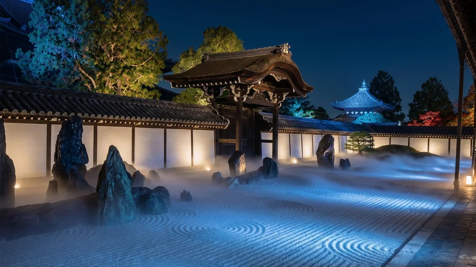 方丈庭園「八海」：風龍の舞